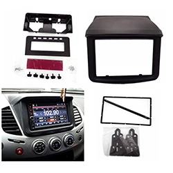 fasica with MID 2 Din стерео радио фасции рама пластины панели DVD стерео крепление Installa fasciafor Mitsubishi Pajero Sport/Triton L200+ MID - Название цвета: fasica with MID