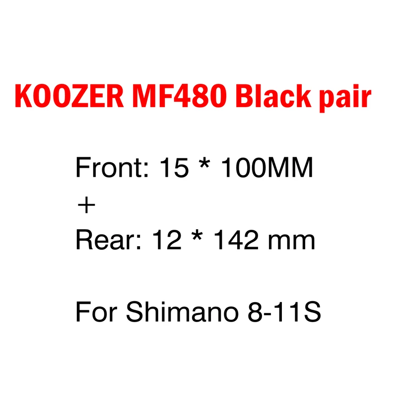 Black15X100 12X142mm KOOZER MF480 32 отверстия передняя, Задняя Ступица 4 герметичный подшипник 24T трещотка QR быстрый выпуск через ось горный велосипед концентраторы для Shimano Sram - Цвет: Black15X100 12X142mm