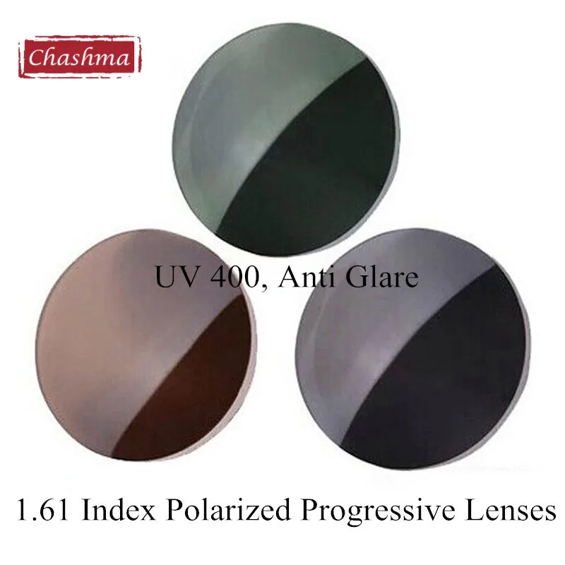 Chashma Brand Quality Anti Glare 1.61 Index Thin Polarized Sun Lenses Multifocal Prescription Sunglasses Progressive Lenses