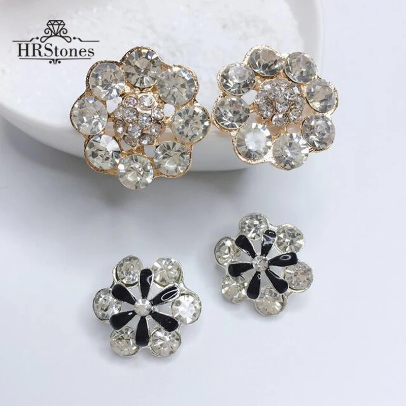 Стразы с кристаллами пуговицы из сплава цветы украшения для одежды Маленькие