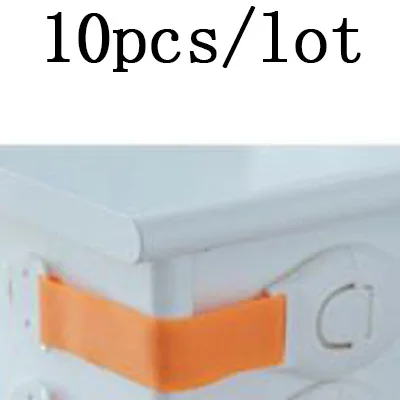 10pcs orange Ящики для дверей шкафа, холодильник, туалет, замки безопасности для детей, пластиковые замки для детей, ремни для защиты младенцев - Цвет: 10pcs orange
