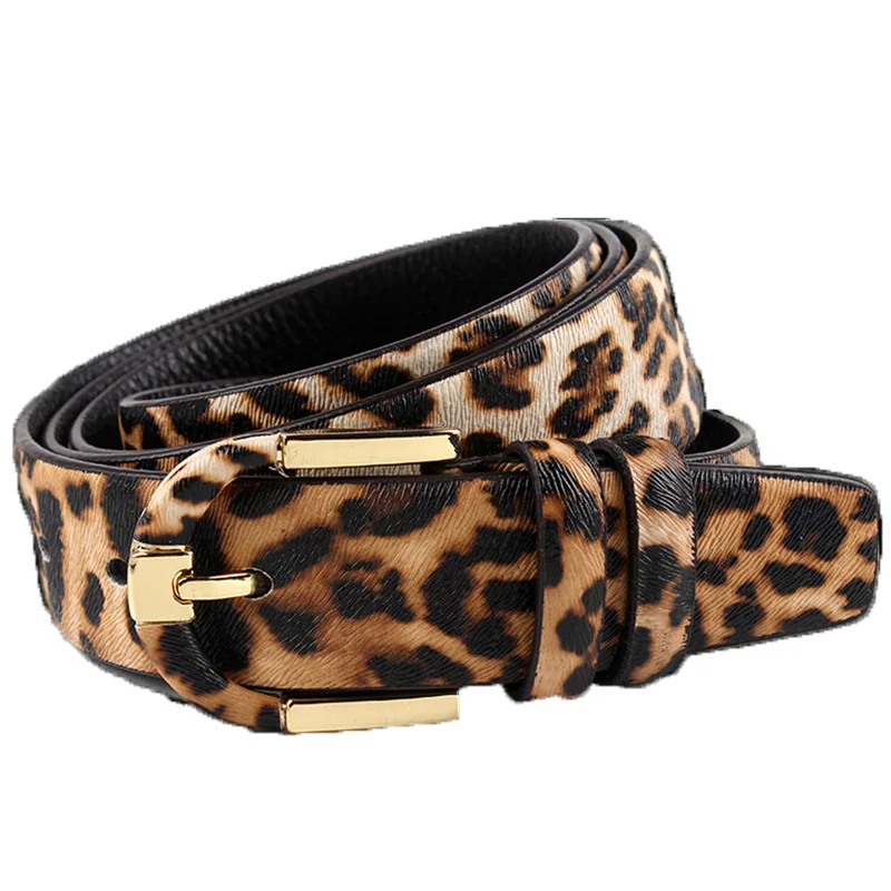 Модные женские ремни ремень из натуральной кожи с леопардовым принтом для женщин