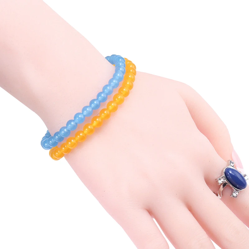 Шарм Boho браслеты для женщин Pulseras Mujer Moda натуральный камень Бусины Ювелирные изделия из халцедона Красный Кристалл эластичная веревка браслеты подарки