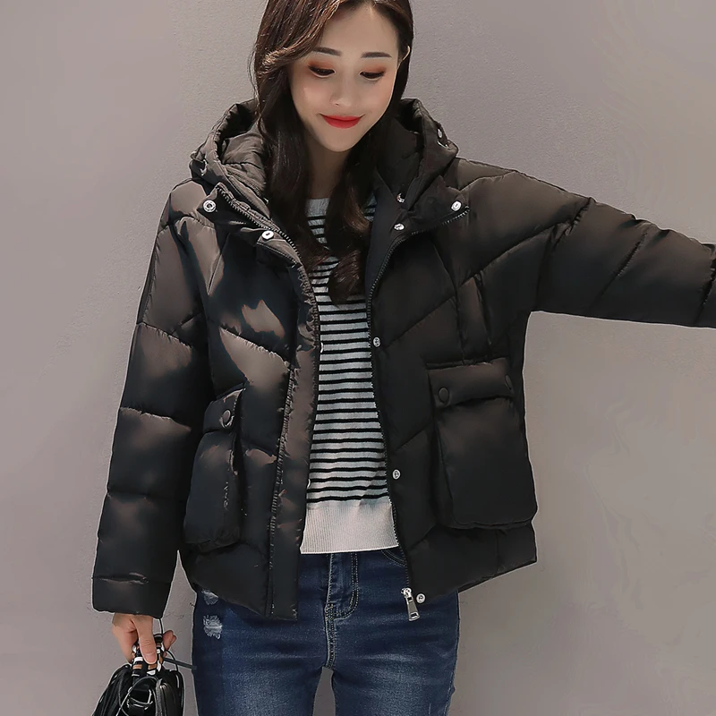 Hndjxxxy 2018 New High Quality Women Winter Jacket Fashion Girls Hooded Bread Casual Oversized Warm Wadded Coat Outwear | Женская одежда