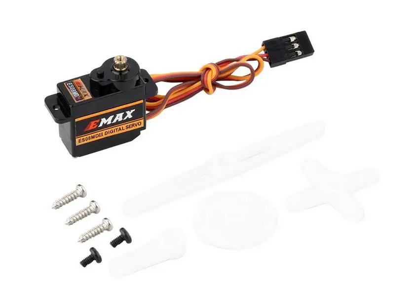 4x EMAX ES08MD металлическая Шестерня цифровой сервопривод sg90 ES08A ES08MA MG90S TREX 450