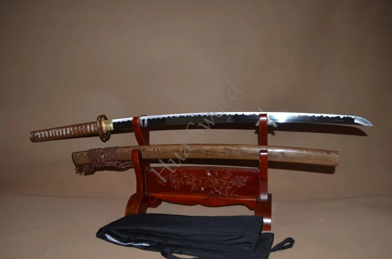 

Japanese Samurai Sword KATANA 1095 High Carbon Steel Full Tang Blade Can Cut Tree Handmade Handpolished Sword