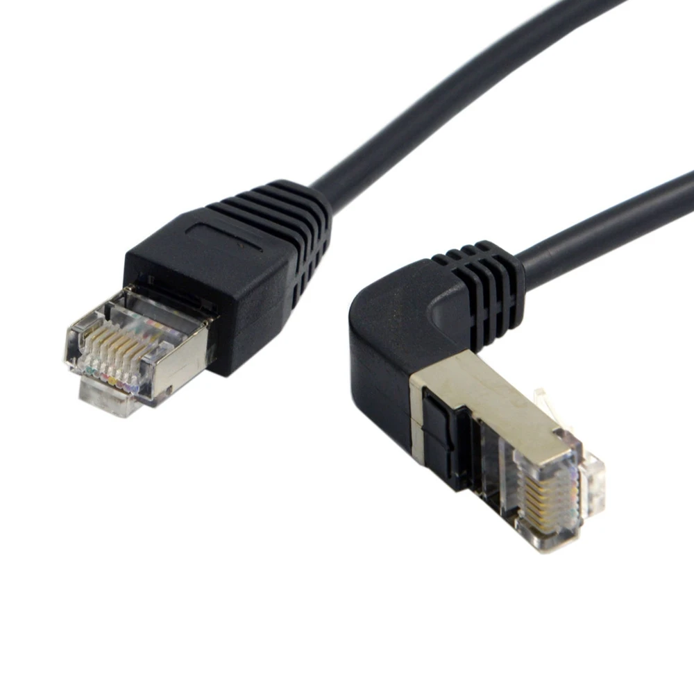 Патч соединитель MLLSE для прямого кабеля длиной 50 см под углом 90 D 8P8C STP Cat 5e Lan
