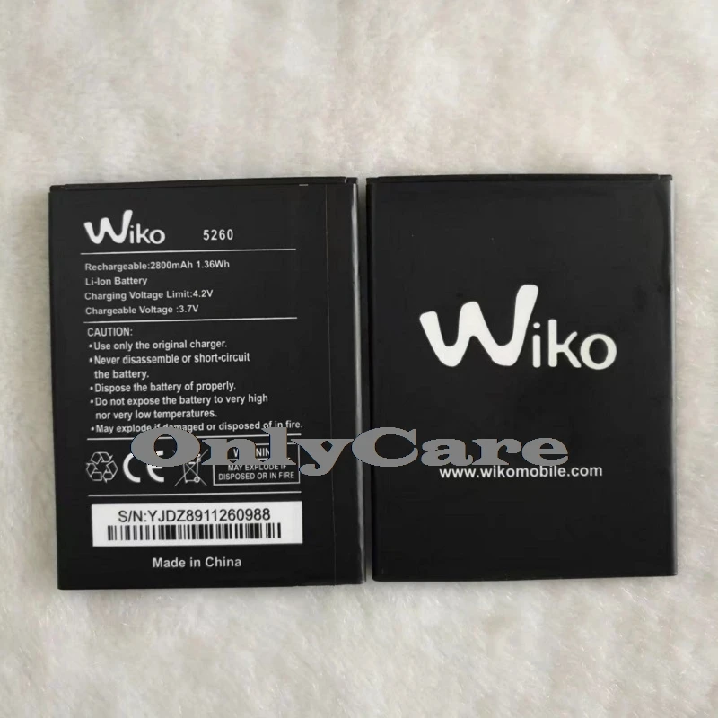 Wiko 5260 2800 мАч мобильный Замена литий ионный полимерный Батарея Bateria для