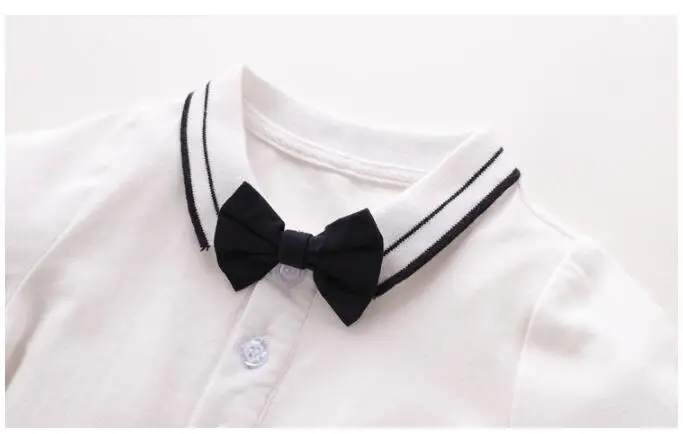 Новинка летняя хлопковая одежда для новорожденных джентльменов платье