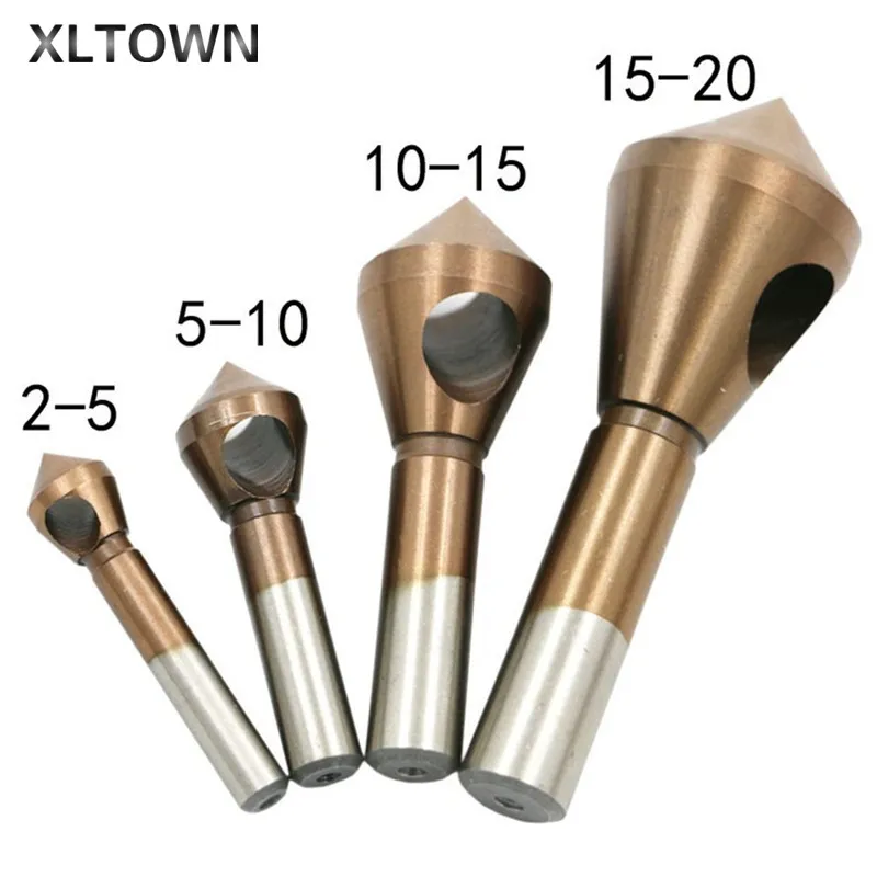 

Xltown High quality HSS 4pcs Drill Bit Taper Hole Cutter Steel/Aluminum/PVC Plate Countersunk Head Drill Chamfer Set Metal bit