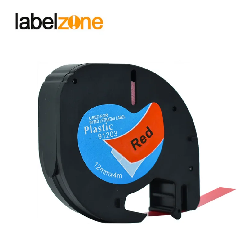 LABELZONE 5 шт. 91203 этикетка 12 мм совместимый с Dymo Letratag принтерами LT91203 LT пластиковые