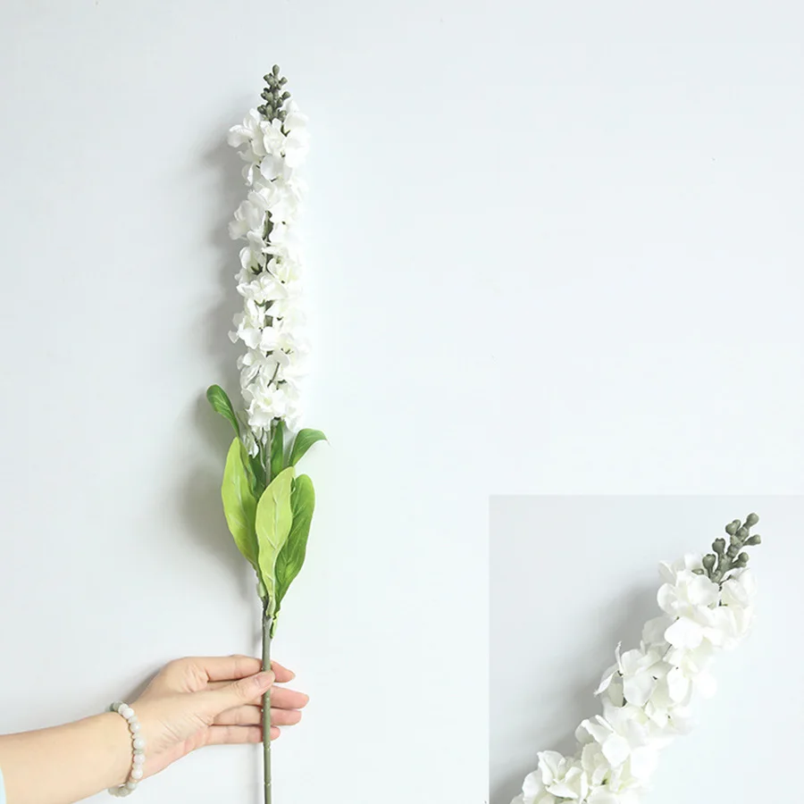 white 90 см гиацинт фиолетовые цветы Шелковые искусственные цветы длинное цветочное украшение для весеннего дома свадьбы отеля Декор искусственный цветок - Цвет: white