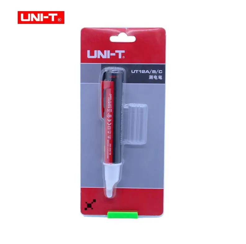 UT12A UNI-T UT12A UT12B UT12C Тестер Напряжения Ручка бесконтактные детекторы напряжения переменного тока 90 В-1000 В автоматическое отключение звукового сигнала вибрирующий индикатор - Цвет: UT12A