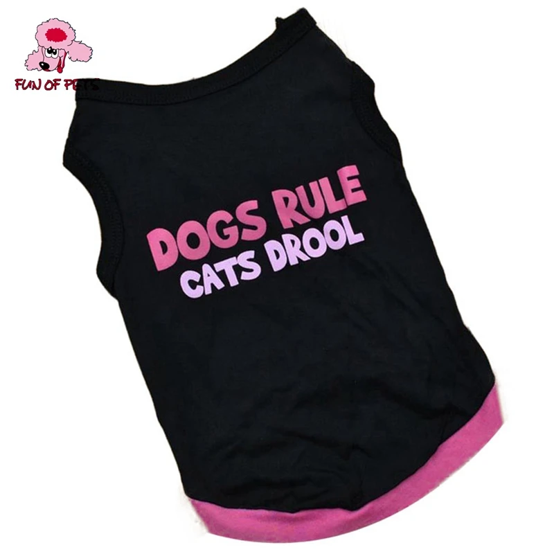 2017 Товары для Собак Правило кошек слюни Стиль жилет собак (XS L) летом черный одежда