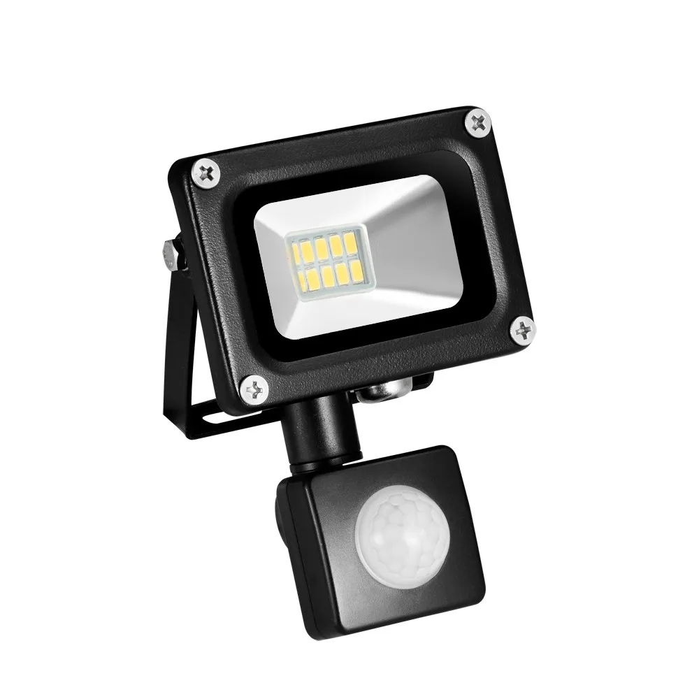 Светодиодный прожектор с датчиком движения 10 Вт 220 В IP65 SMD5730 для использования на