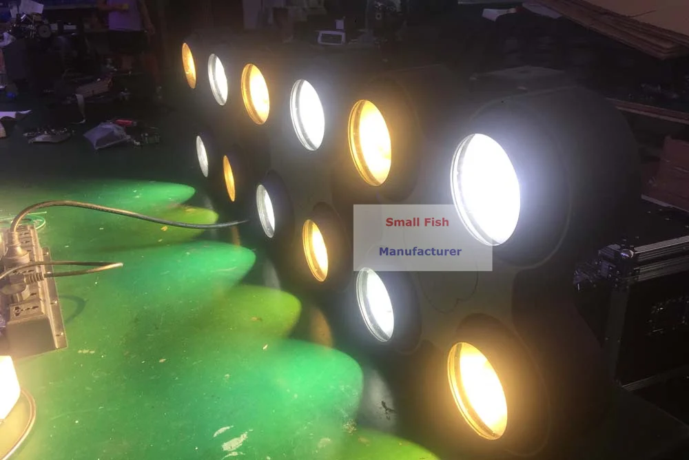 Сценическое освещение COB 4 глаза 4X100W LED теплый белый свет для аудитории DMX