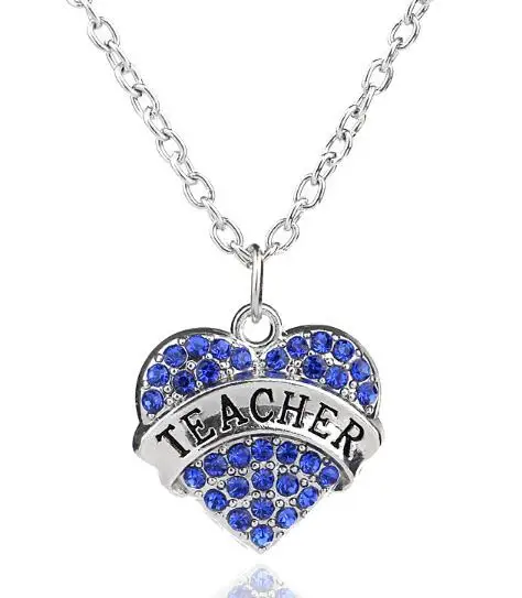 5 шт./лот прозрачный розовый голубой Стразы с гравировкой в виде сердца подвеска