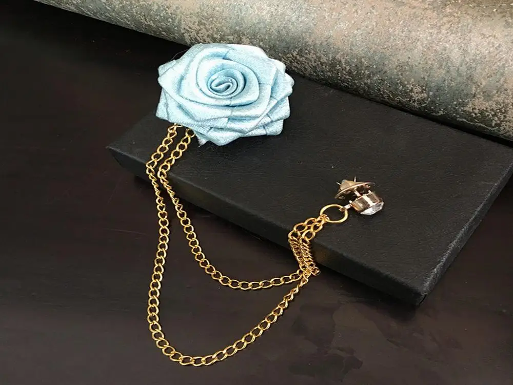 Flower Brooches Унисекс Франция романтический воротник лацкан булавка брошь лук галстук жениха свадебный костюм роза цветок цепь бабочка стразы аксессуары для корсажа - Цвет: Flower Brooches