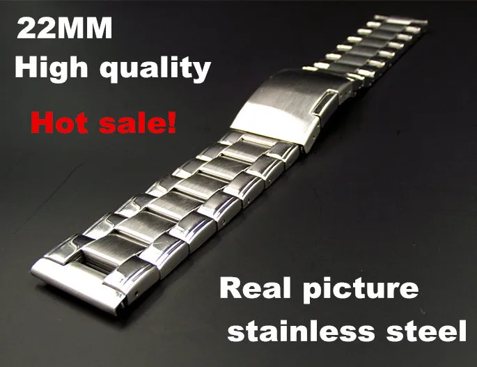 new arrived - 10PCS/lot  22mm stainless steel High quality Watch bands watch strap - 040204
