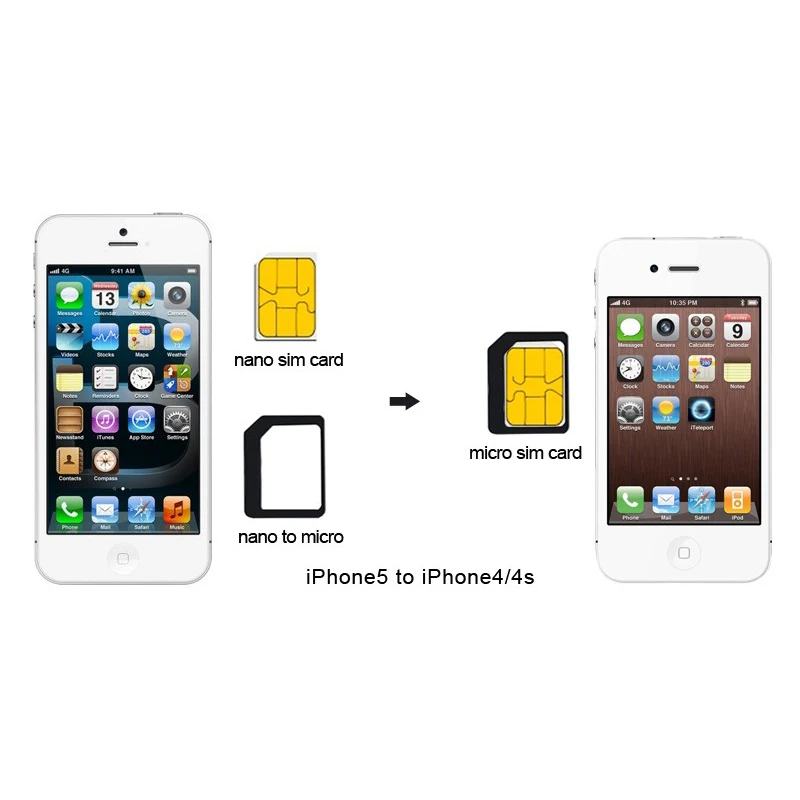 Адаптер Micro Nano SIM для Apple iPhone 4S 5S 6s 7 Samsung мобильный телефон Android Phablet планшет 4-в-1
