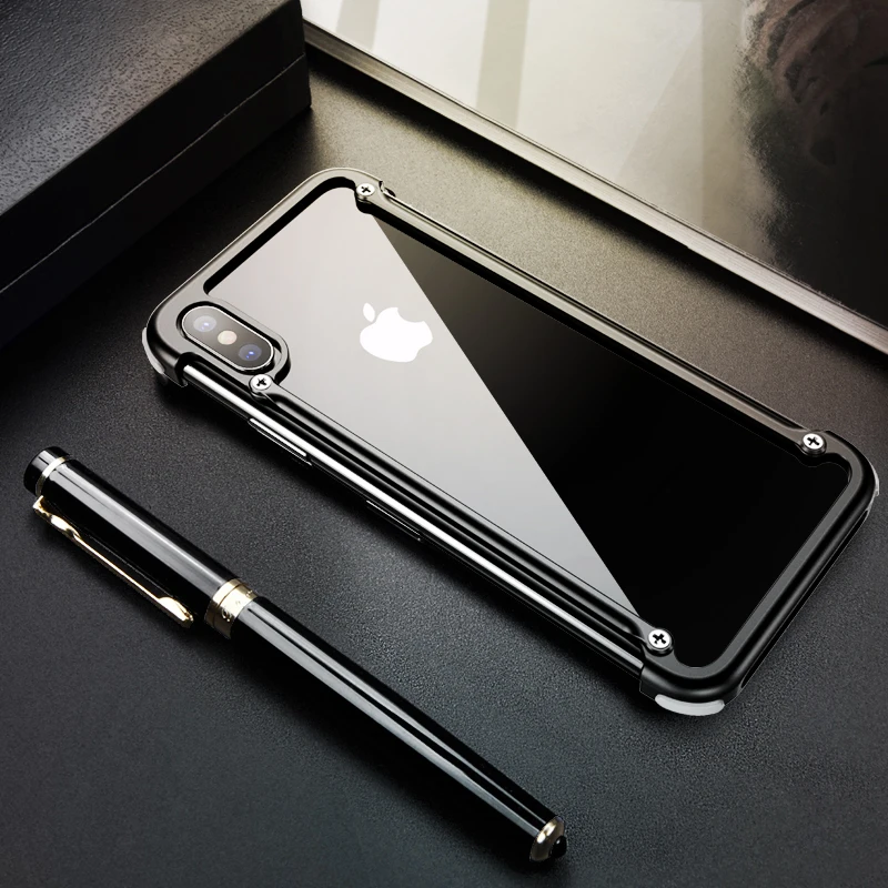 OATSBASF металлическая рамка форма с подушкой безопасности Бампер для iphone XS MAX
