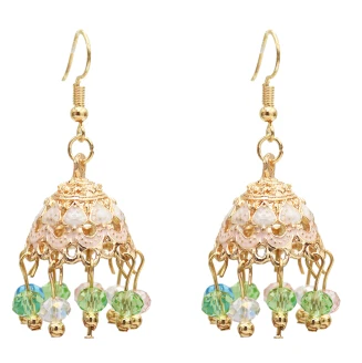 5083 co Этнические серьги Jhumka для Для женщин из индийской смолы из бисера с бахромой, с кисточками серьги афганских пакист Египет Свадебные Pendientes - Окраска металла: 5083 co