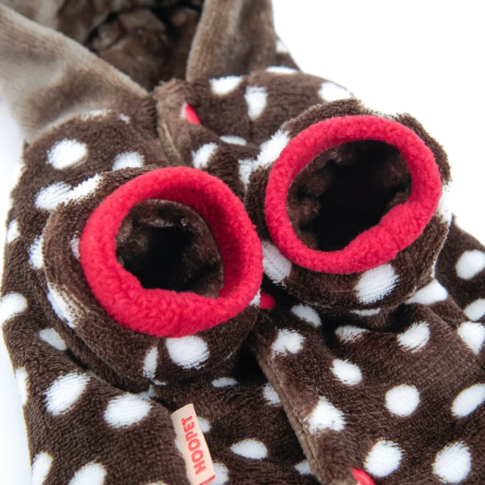 Funny winter dog pet warm clothes small puppy Christmas jacket coat Fleece elk cosplsy costume Jumpsuit jumpers Hoodie | Дом и сад