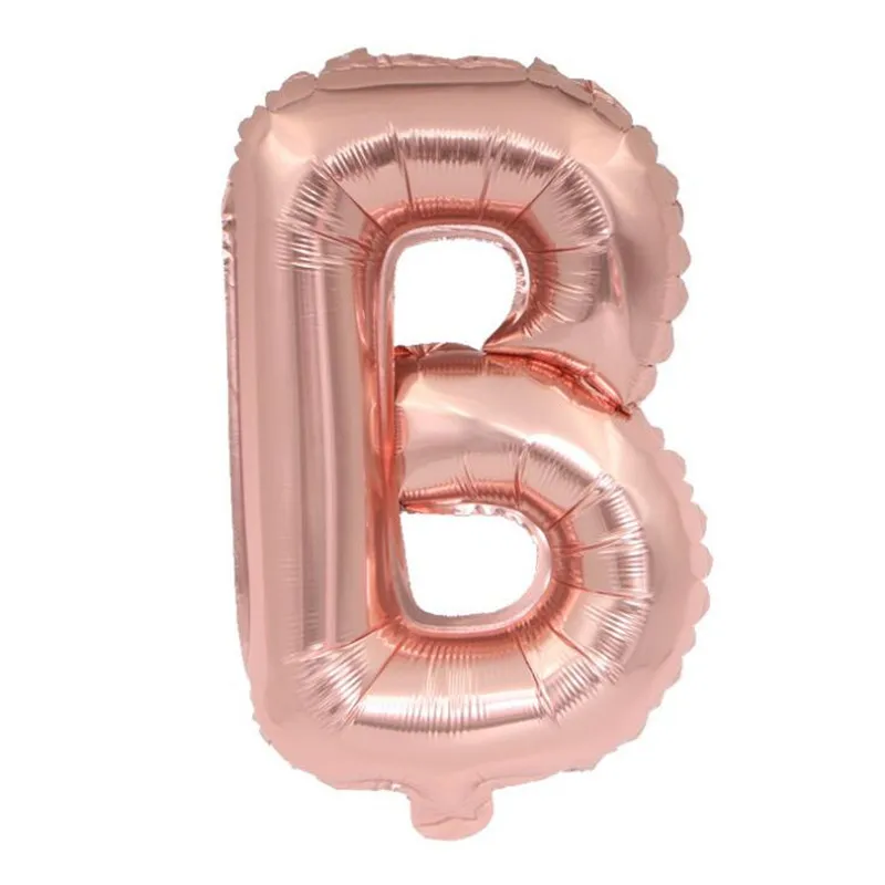 16 дюймов розовое золото Алфавит воздушные шары с буквами детская День рождения