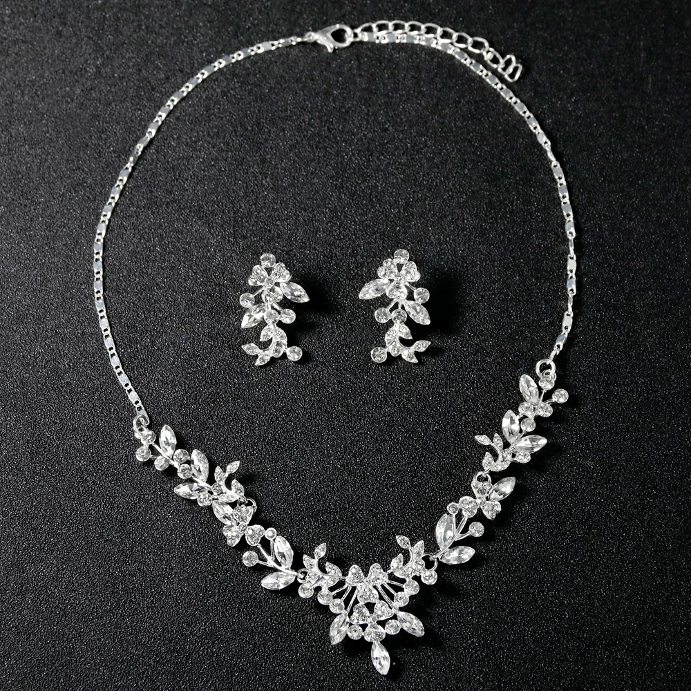 SET0048 Hot sale Bridal Wedding Cubic Zirconia Clear Stone Jewelry Set | Украшения и аксессуары