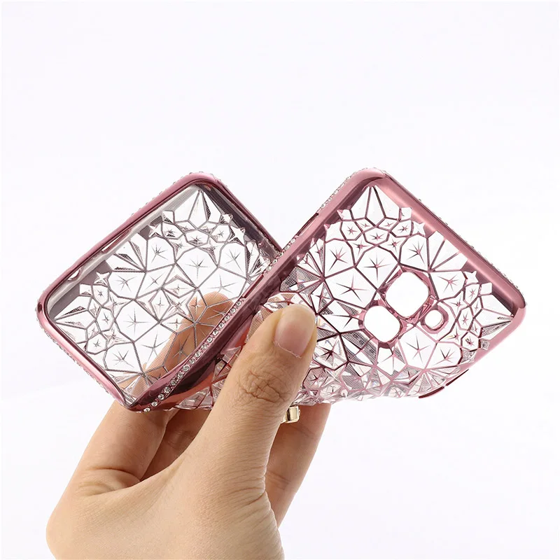 

Plating Diamond Bling Case For Samsung Galaxy A8 A7 A6 2018 Plus Metal Ring Stand Case Cover for Samsung A6 Plus A8 Plus