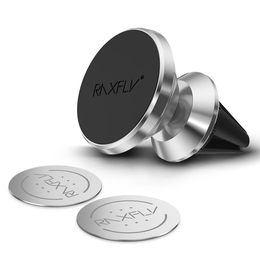 Silver UP RAXFLY, магнитный держатель для телефона в машину, 360 вращение, универсальный автомобильный держатель, крепкий магнит, подставка для телефона, подставка для iPhone, samsung держатель для телефона в машину - Цвет: Silver UP