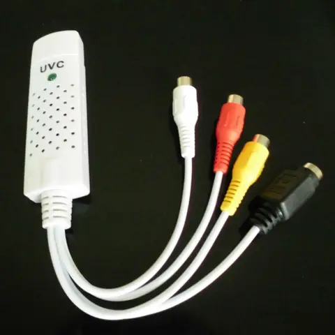 Карта захвата видео UVC USB2.0, ТВ-тюнер с Аудио tv DVD VHS Аудио AV адаптер для компьютера CC TV камера Поддержка windows 7/8 XP - изображение
