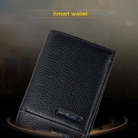smart anti lost wallet bluetooth with alarm position record bifold leather purse new