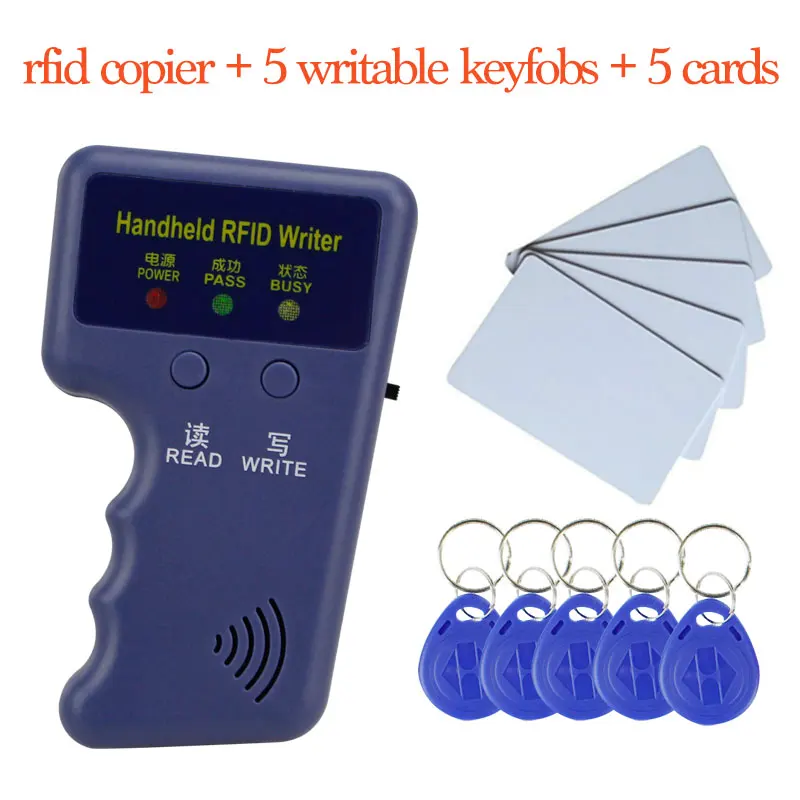 1 copier 10 key card OBO Ручной 125 кГц RFID Дубликатор ключ копировальный считыватель писатель ID карты cloner программист с Перезаписываемыми картами EM4305/T5577 мини - Цвет: 1 copier 10 key card