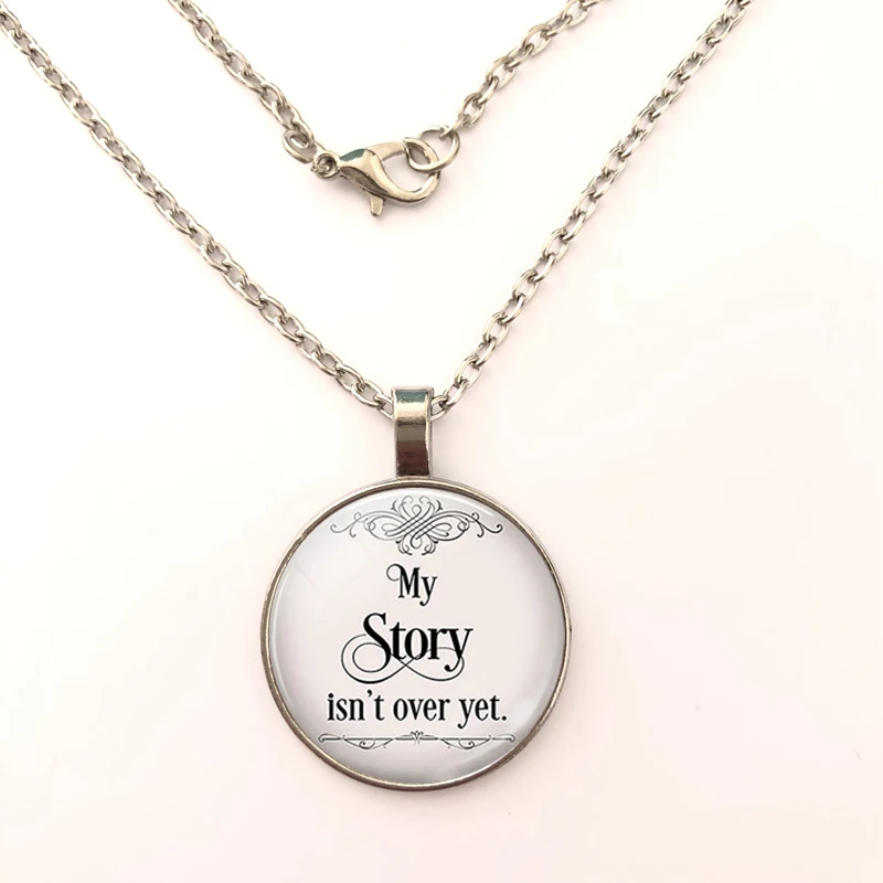 2019 моя история еще не закончена подвеска на ожерелье с цитатой Мотивирующий