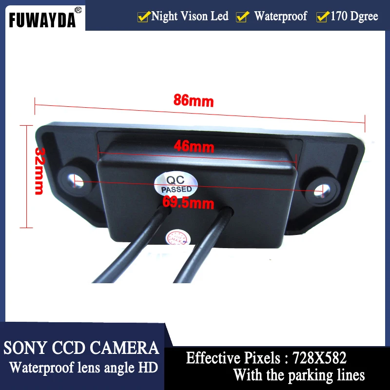 FUWAYDA Free Shipping HD CCD Chip Sensor Car Rear View Reverse Backup Parking Safety CAMERA for FORD FOCUS SEDAN/C-MAX/MONDEO | Автомобили
