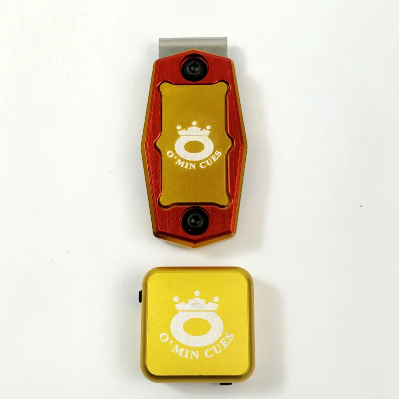 red with golden Omin многоцветный Srong power Магнитный бильярдный стол держатель мела для кия с зажимом для ремня биллиардный кий аксессуар - Цвет: red with golden