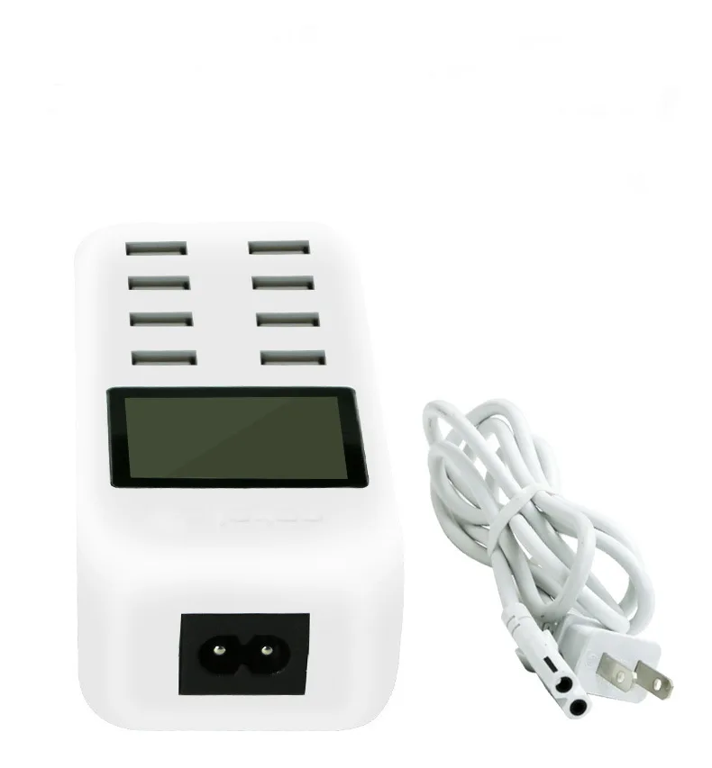 Smart USB Charger 40W with LCD Display 8 Power Ports for Mobile Phone and Tablets | Мобильные телефоны и аксессуары