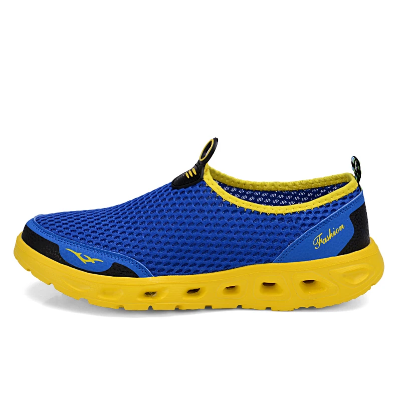 Men Fashion Brand Shoes Summer Breathable Light Mesh Flat Student Couples Slip-On Casual Sneakers |