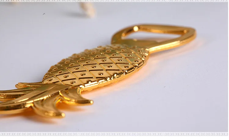 500PCS Bottle Opener Pineapple Shape Alloy Tool Wedding Party Birthday Baby Shower Favor Gift Souvenirs Eco-Friendly Golden tool | Дом и сад