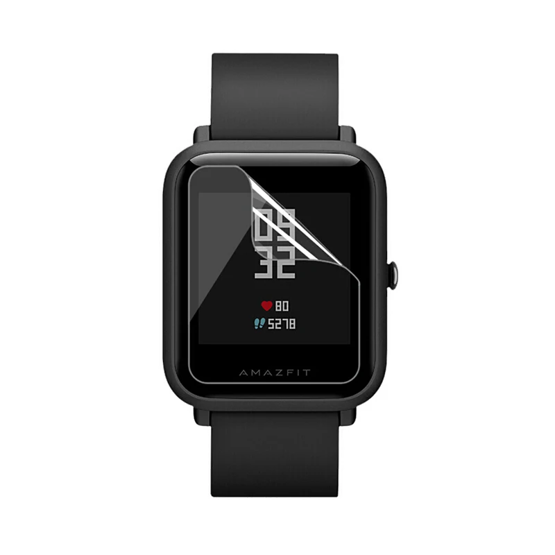Спортивный силиконовый ремешок Mijobs 20 мм для Xiaomi Huami Amazfit GTS Bip BIT PACE Lite, Молодежные умные часы, браслеты, браслет - Цвет: 1 pcs screen film