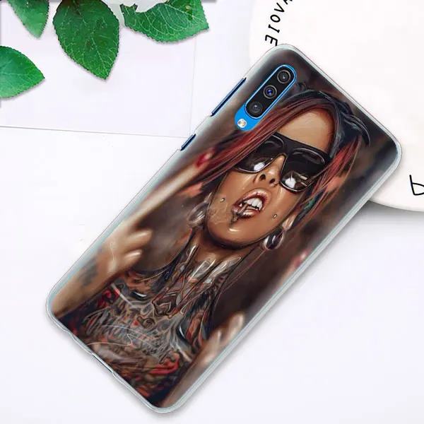 Чехлы для телефона с сексуальным рукавом и татуировкой для Samsung Galaxy A30 A50 A70 A80 A6 A8+ A7 A9 M10 M30 PC жесткий чехол - Цвет: 08