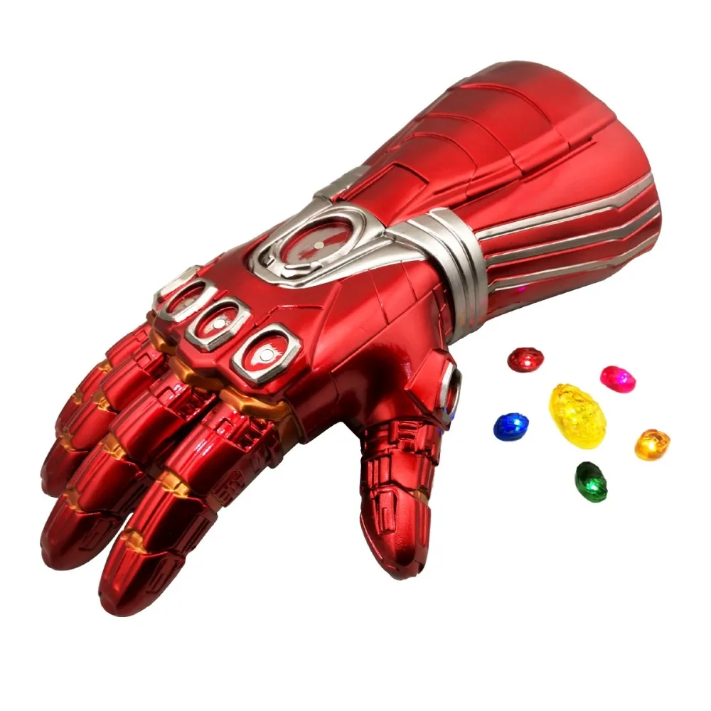 Yacn Infinity Gauntlet Железный человек перчатка костюм съемный лазерный Камень Рука Тони Старк маскарадный светильник
