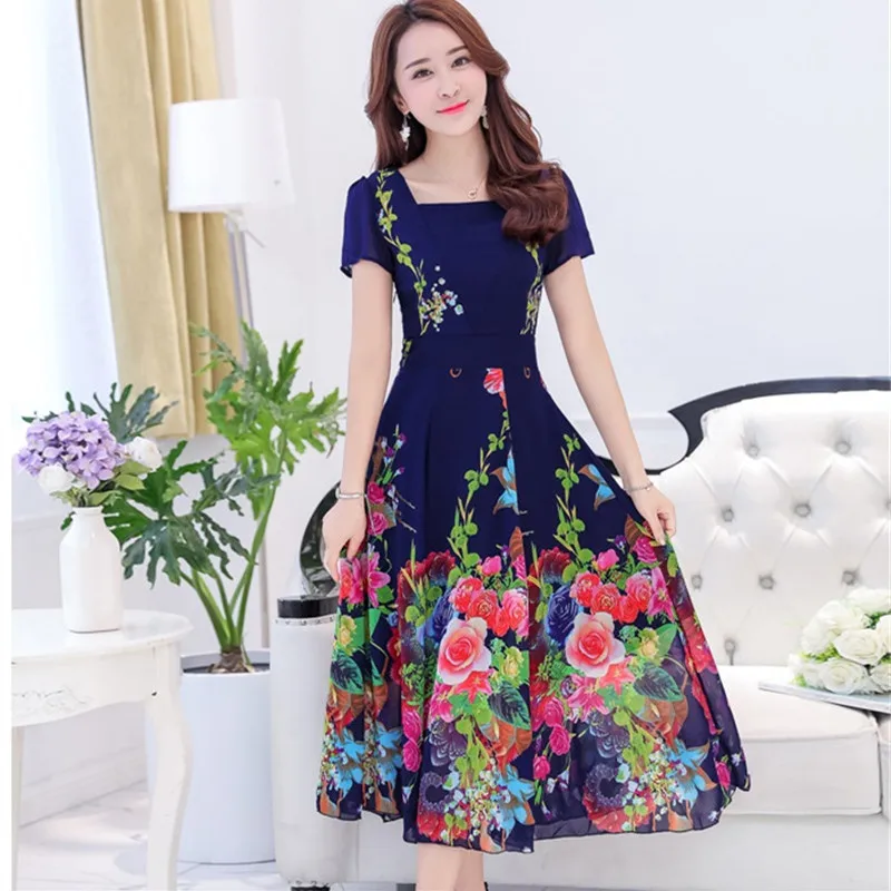 2018 богемное женское Летнее шелковое платье модное пляжное с принтом для отпуска