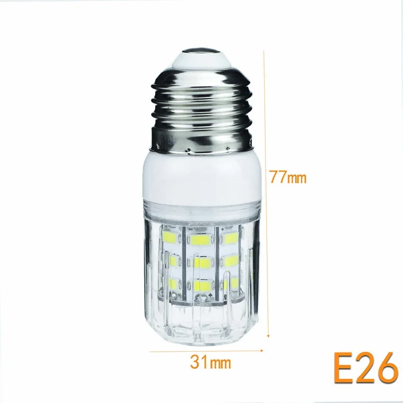 10x E27 E14 E12 E26 светодиодный лампы 5730 SMD 110V 220V DC 12V 24V 27 Светодиодный s 7 Вт свет кукурузы