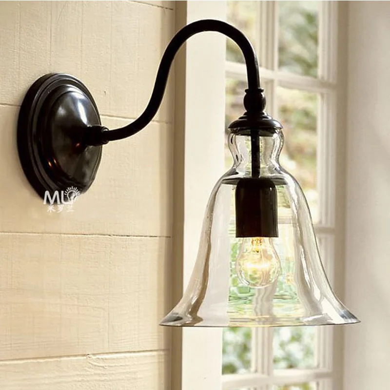 Бесплатная доставка светодиодный хрустальный колокольчик стеклянная настенная