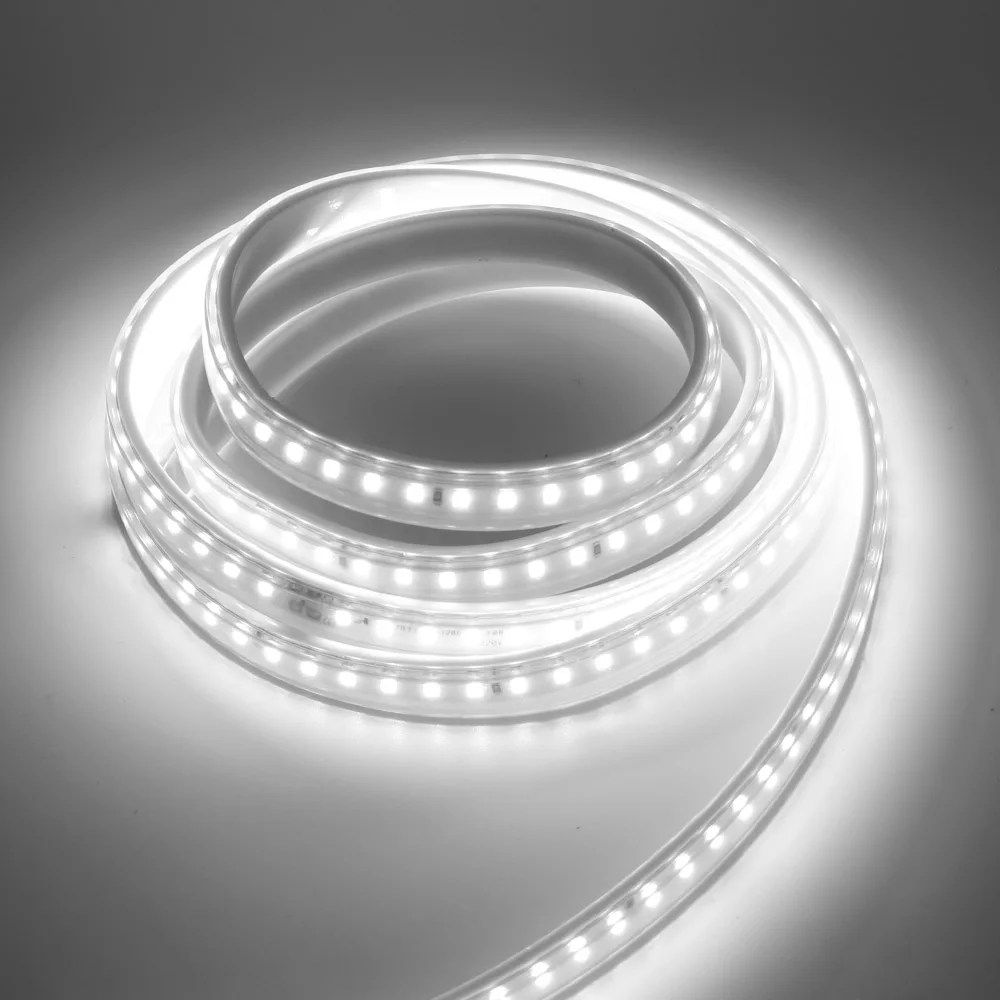 Светодиодная лента 2835 В переменного тока SMD 120 белая/теплая белая