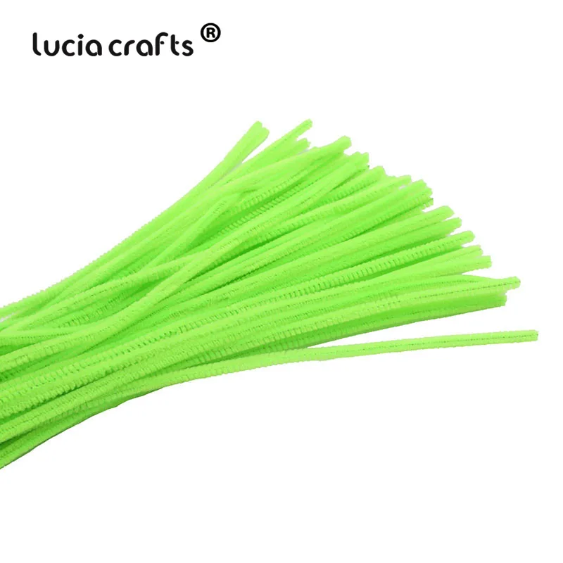 C10 Apple Green 1" x 6 мм 50 шт. стебли синели, очистители труб детей ручной работы материал для творчества декоративные цветы и венки L0101 - Цвет: C10 Apple Green