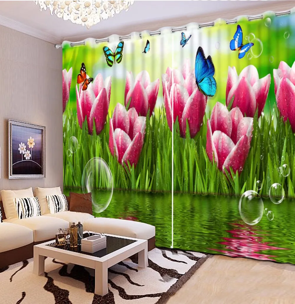 

Photo Customize 3D Curtains For Living Room Bedroom Blackout Window Curtains Hotel Cafe 3D Drapes