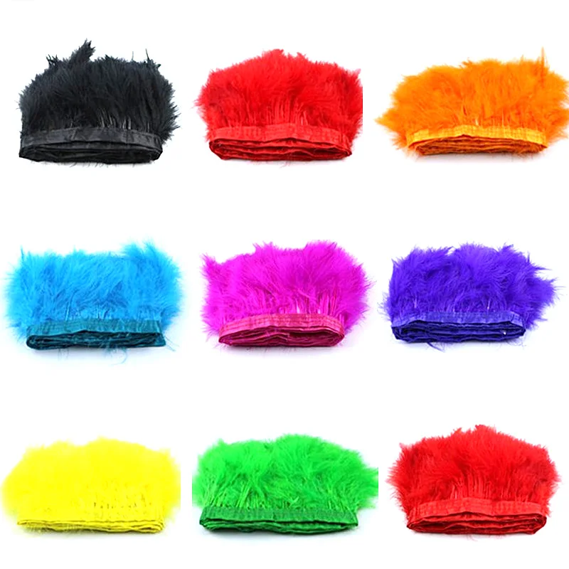 2 м/лот Марабу пушистые перья отделка бахрома полоса для вечеринки